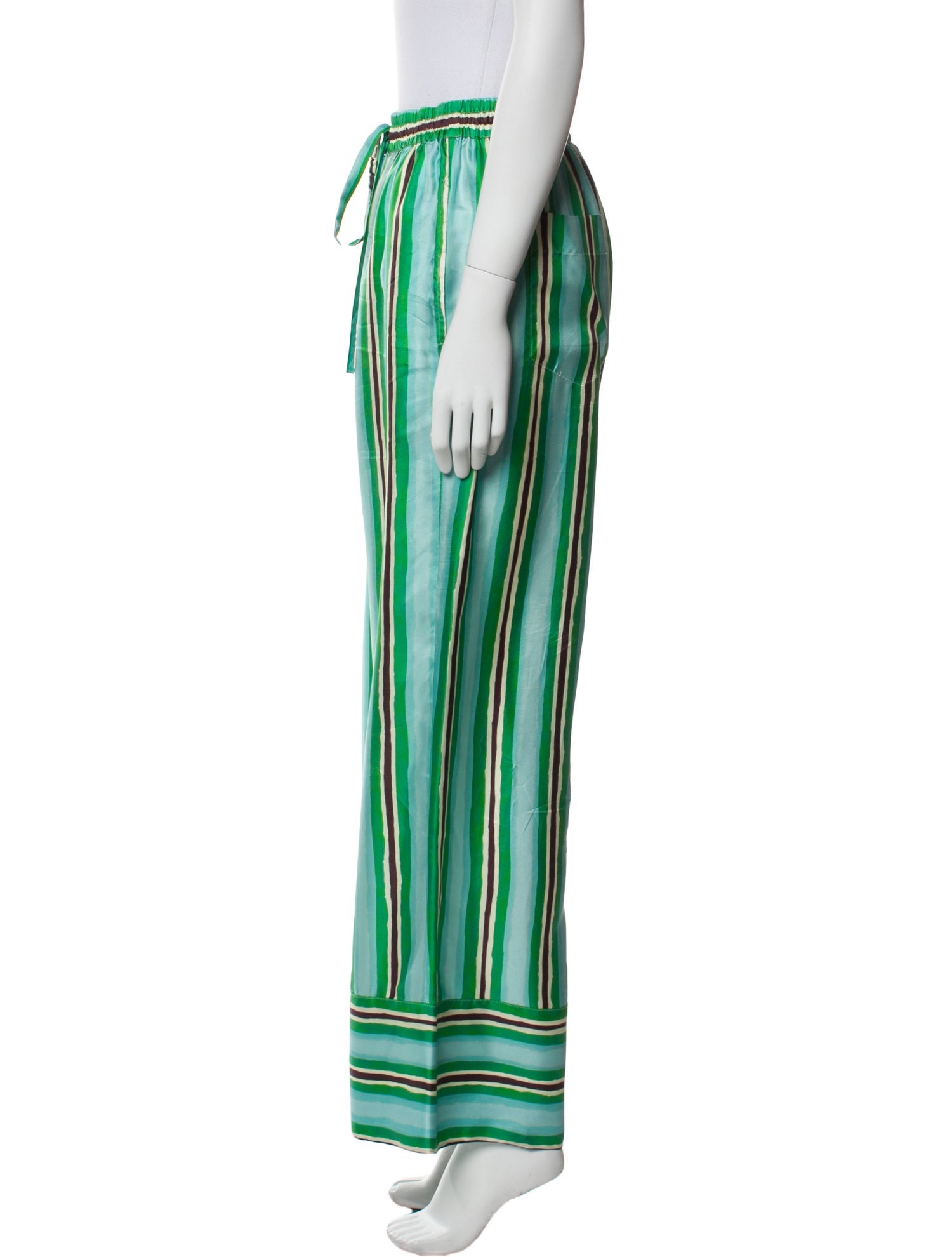 Lee Mathews Silk Wide Leg Pants