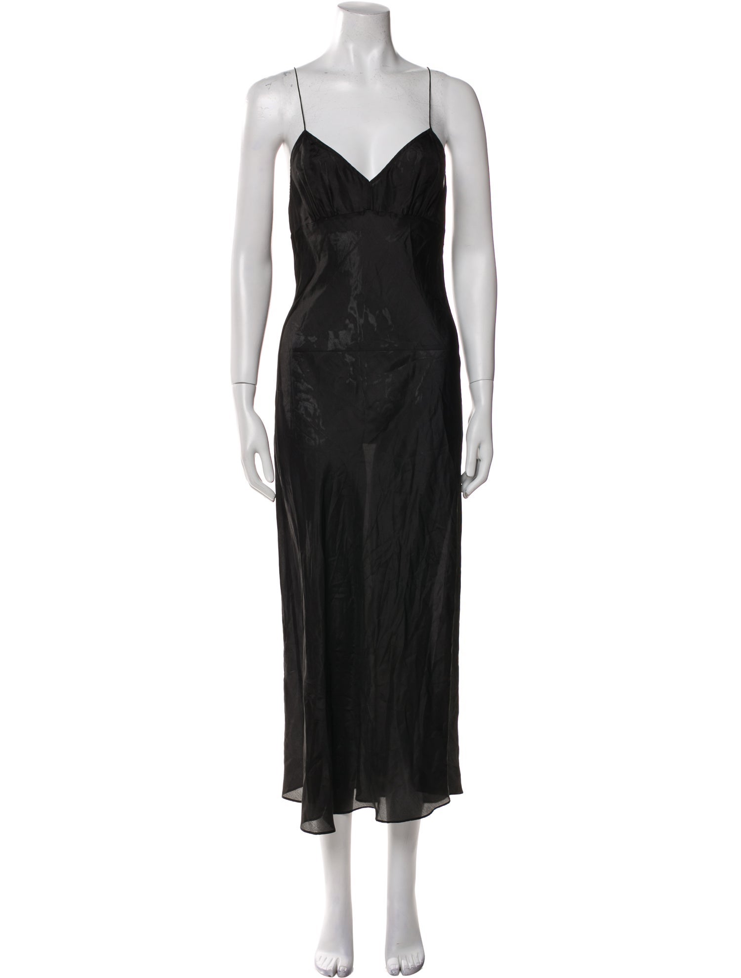 Lee Mathews Silk Raw-Edge Trim Nightgown