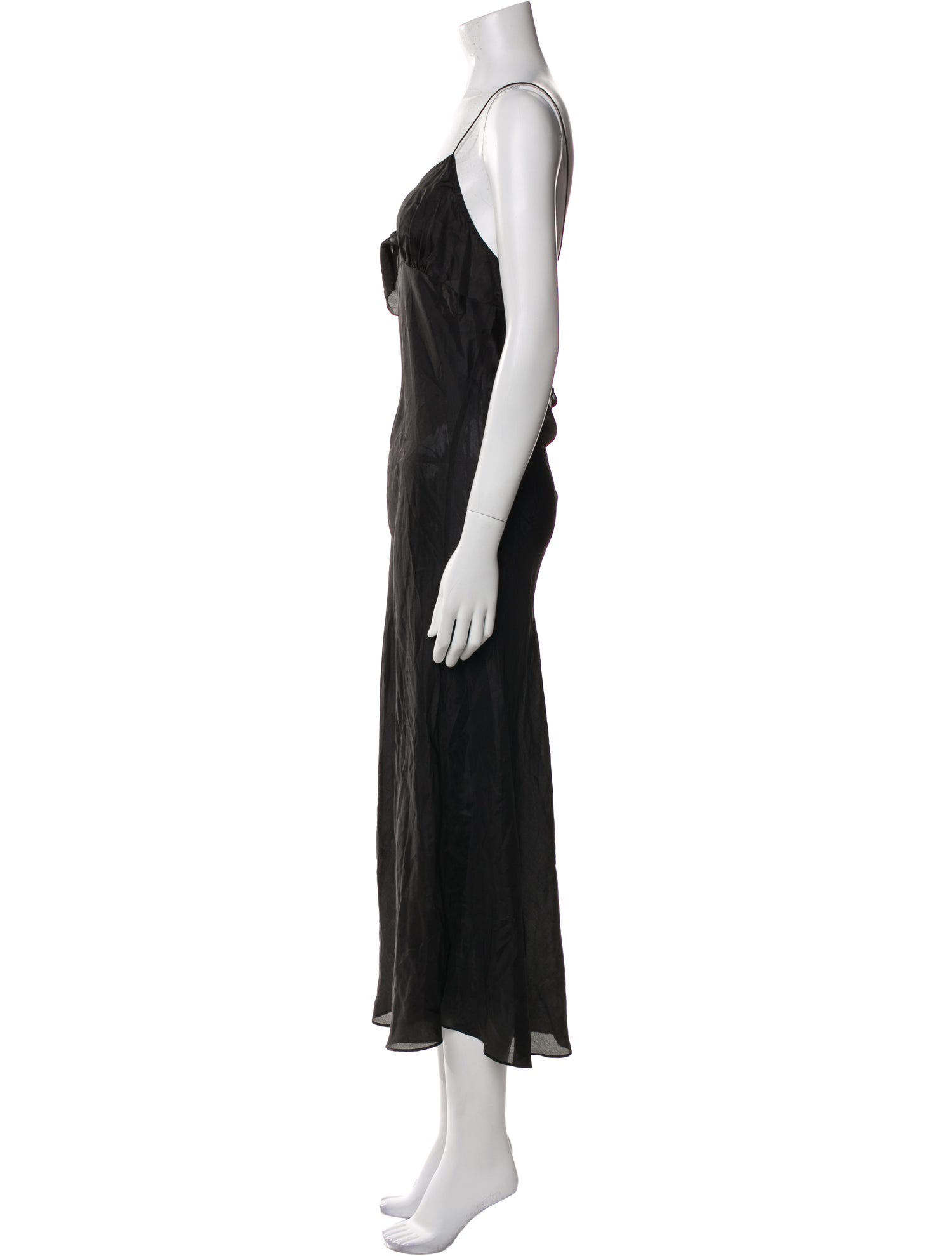 Lee Mathews Silk Raw-Edge Trim Nightgown