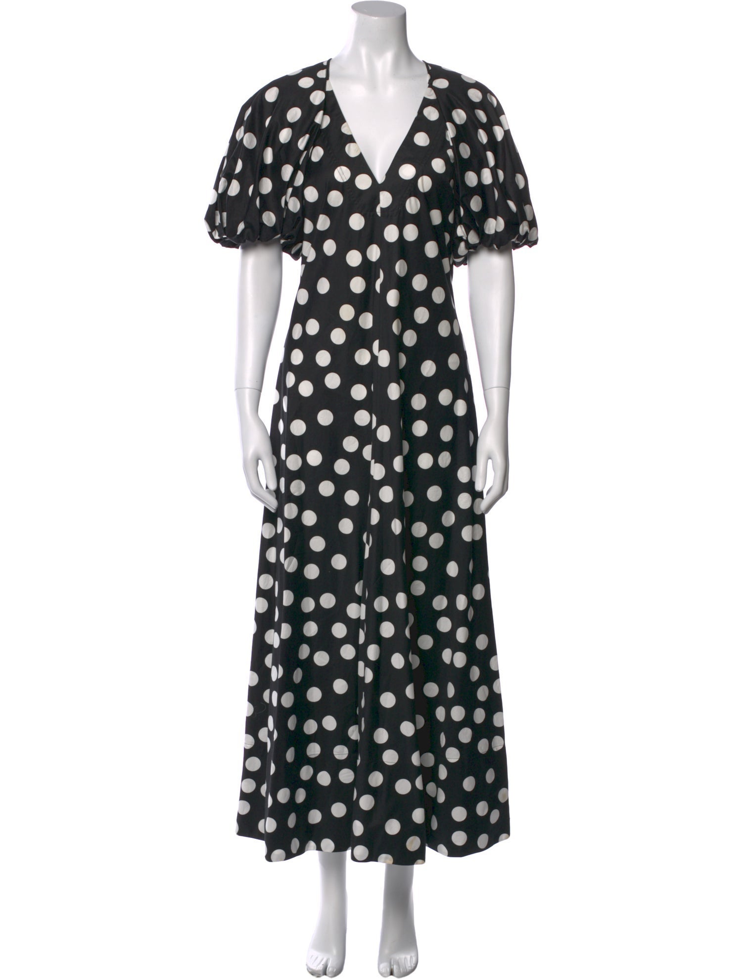 Lee Mathews Polka Dot Print Long Dress
