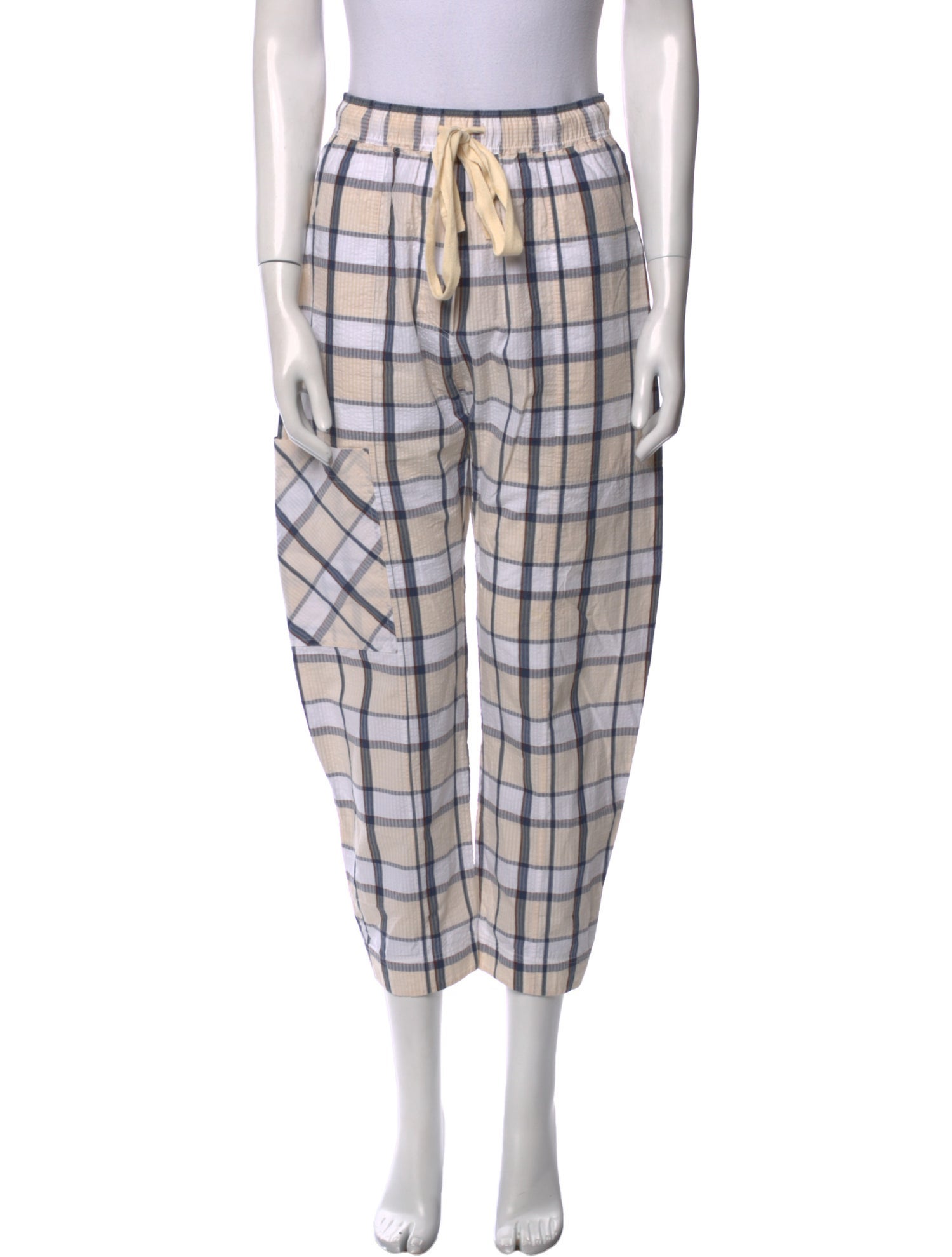 Lee Mathews Plaid Print Skinny Leg Pants