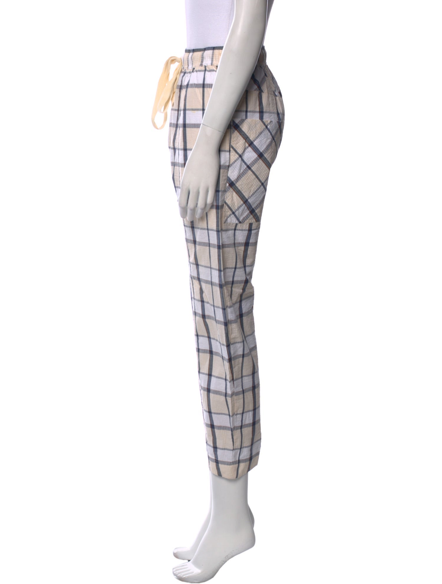 Lee Mathews Plaid Print Skinny Leg Pants
