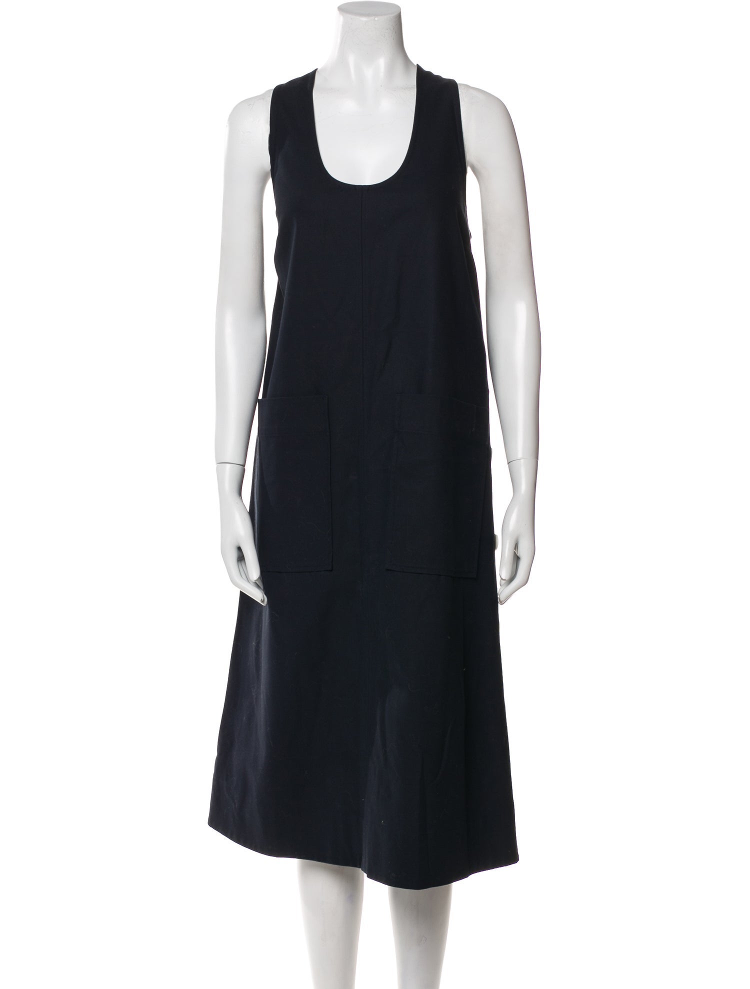 Lee Mathews Scoop Neck Midi Length Dress