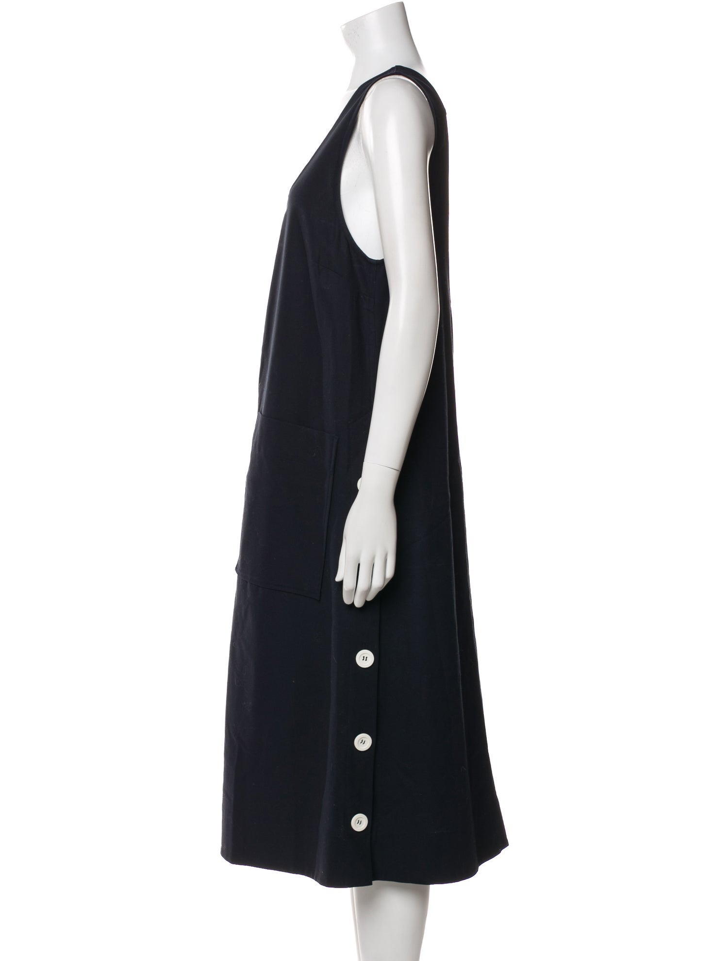 Lee Mathews Scoop Neck Midi Length Dress