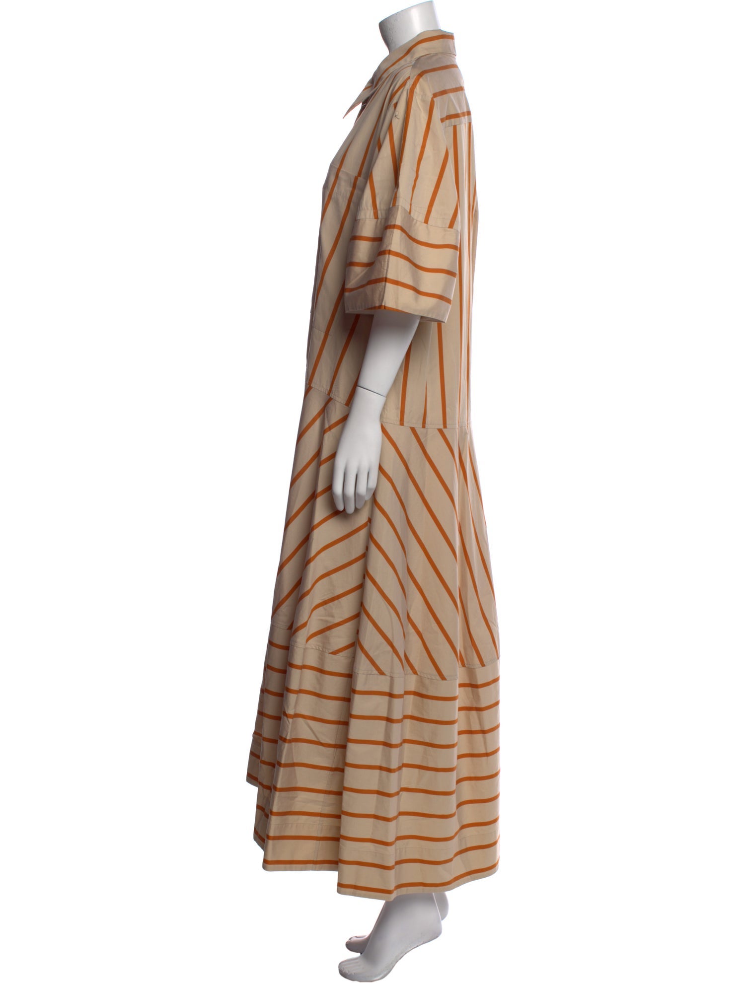 Lee Mathews Striped Long Dress