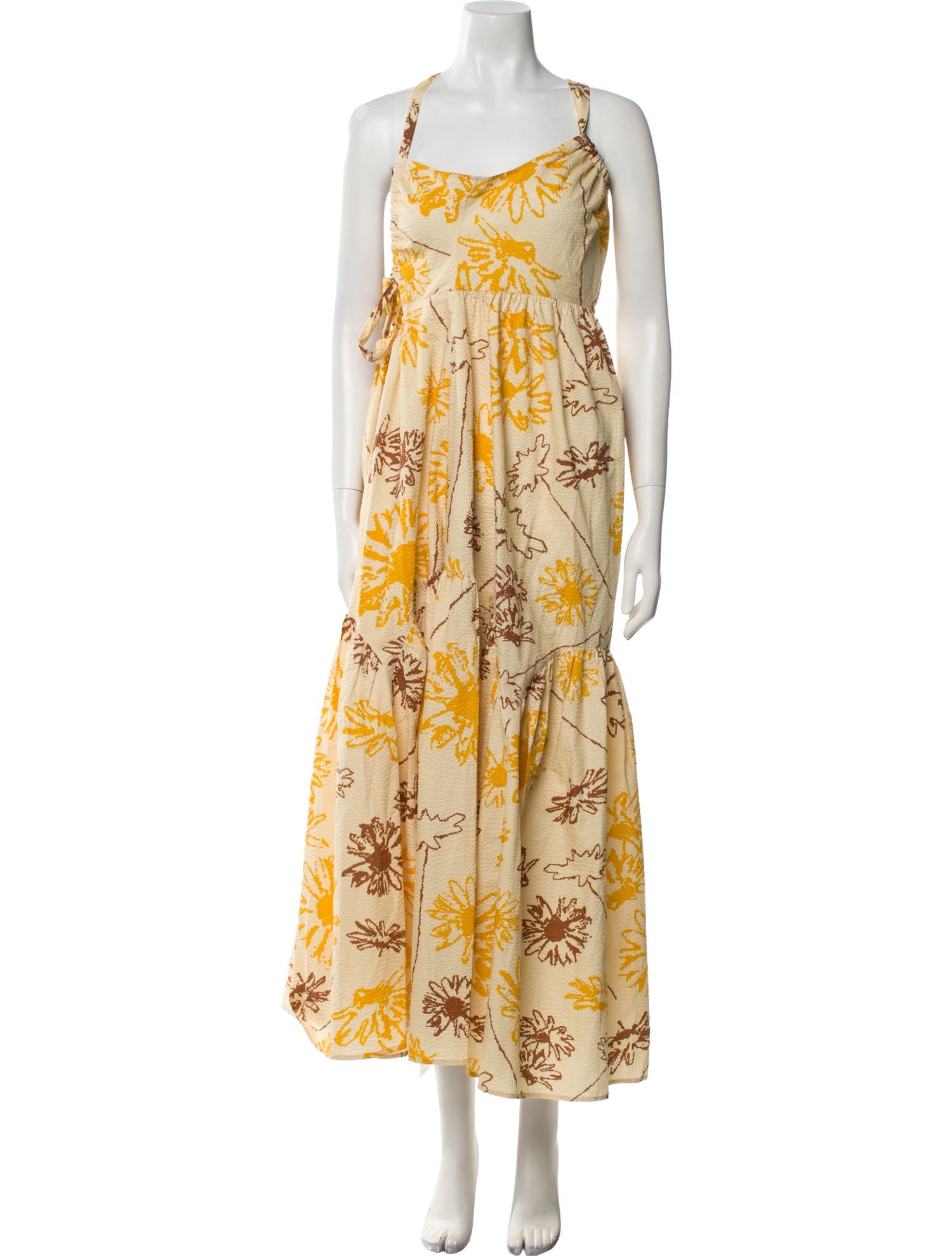 Lee Mathews Floral Print Long Dress