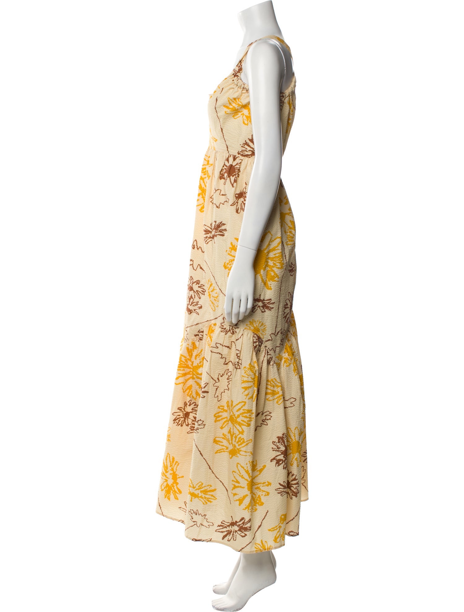 Lee Mathews Floral Print Long Dress