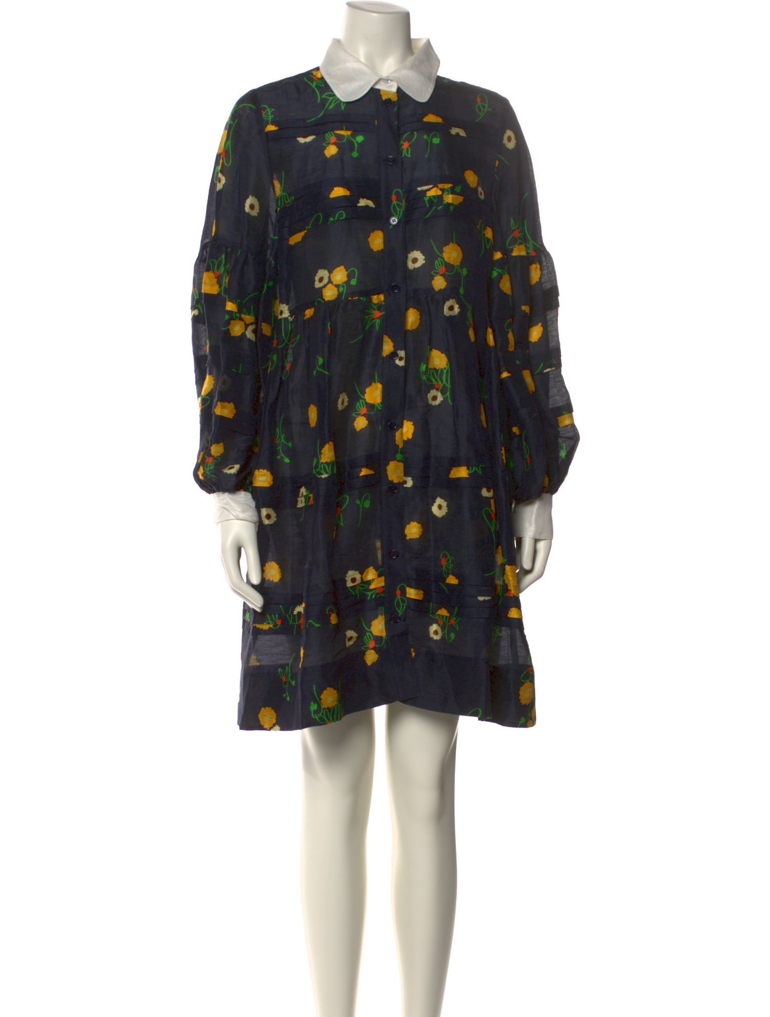 Lee Mathews Linen Mini Dress