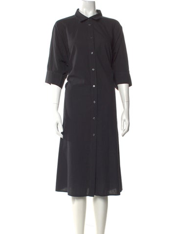 Pre-owned Lee Mathews Midi Length Dress In Gray