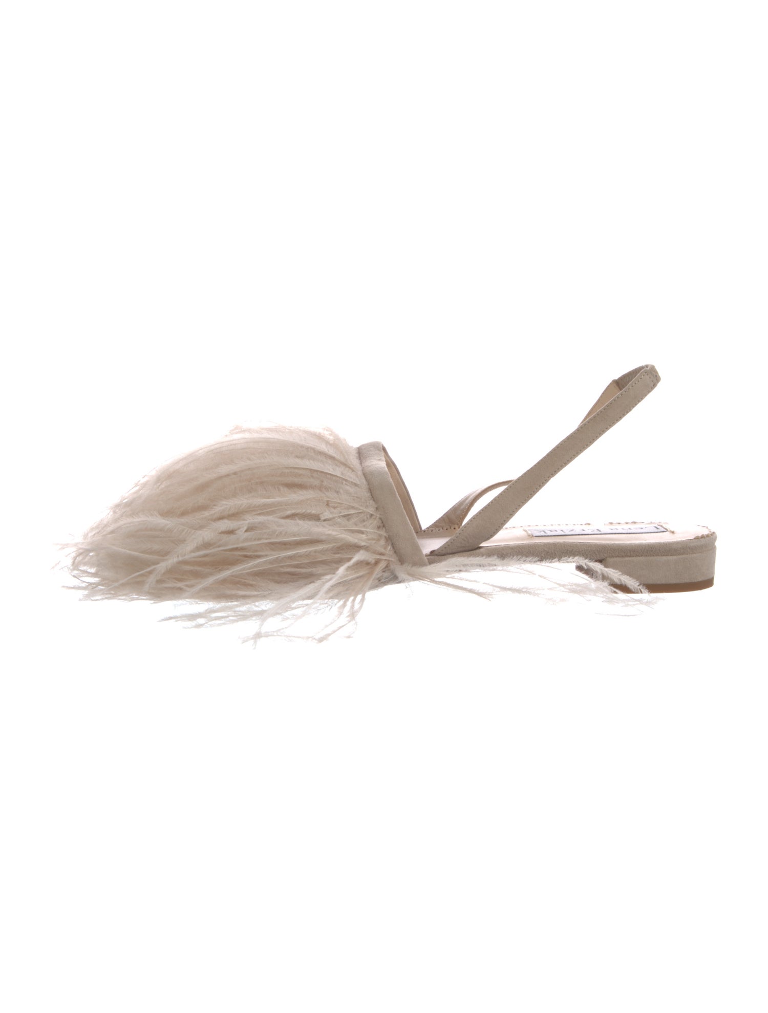 Lena Erziak Ostrich Feather Slingback Sandals