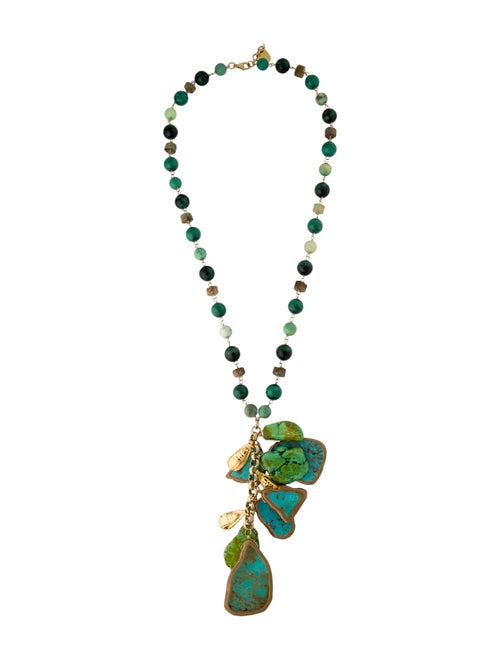Devon Leigh Multistone Lavalier Necklace yellow