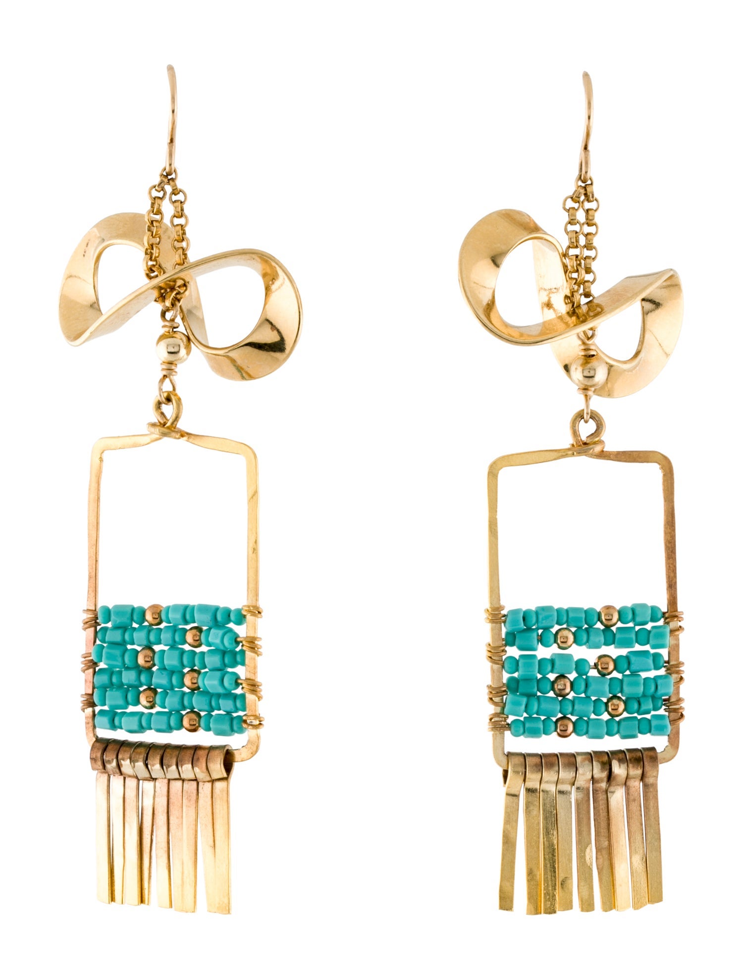 Devon Leigh Stone Infinity Chandelier Earrings