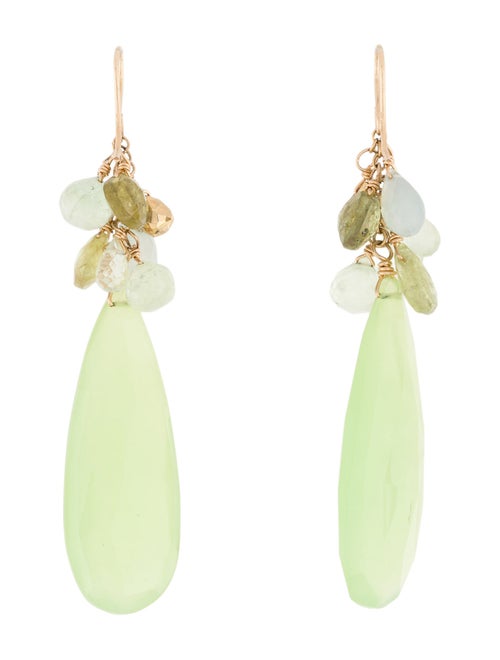 Devon Leigh Stone Cluster Drop Earrings