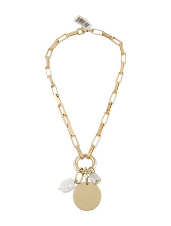 Devon Leigh Pearl and Crystal Pendant Necklace