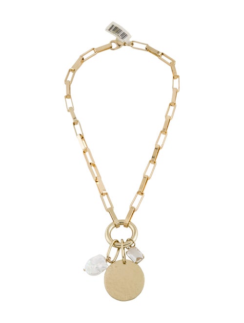 Devon Leigh Pearl and Crystal Pendant Necklace
