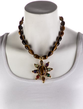 Devon Leigh Multicolor Stone Star Pendant Necklace