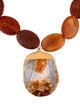 Devon Leigh Orange Stone Pendant Necklace