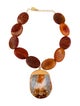 Devon Leigh Orange Stone Pendant Necklace
