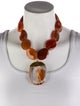 Devon Leigh Orange Stone Pendant Necklace