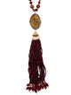 Devon Leigh MultiColor Stone Tassel Pendant Necklace