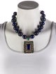 Devon Leigh Blue Stone "Denim" Beaded Pendant Necklace
