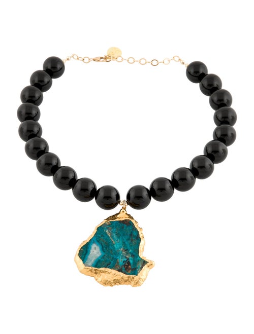 Devon Leigh Multicolor Stone Beaded Pendant Necklace