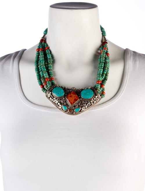 Devon Leigh Multi-stone Multistrand Station Necklace