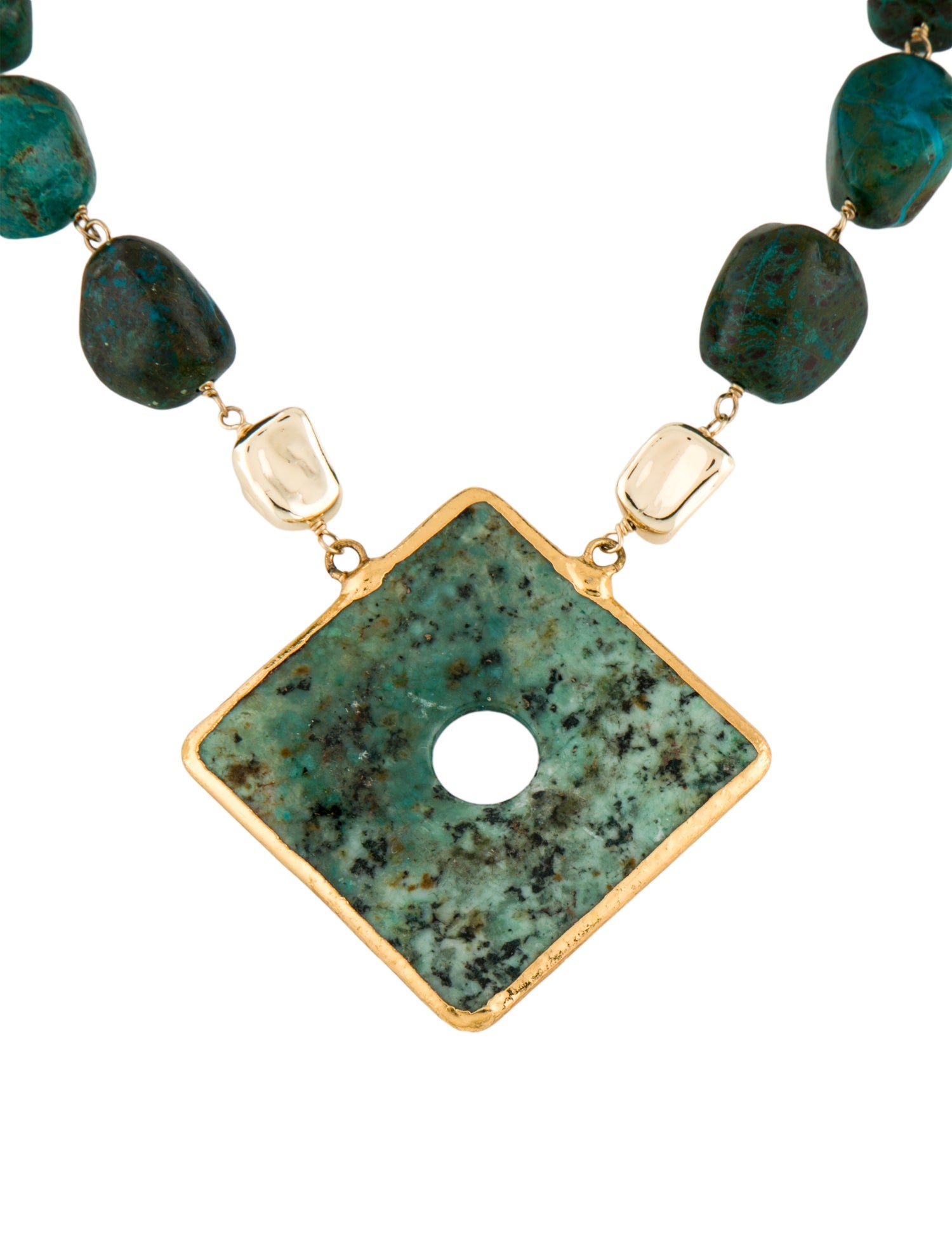 Devon Leigh Green Stone Pendant Necklace
