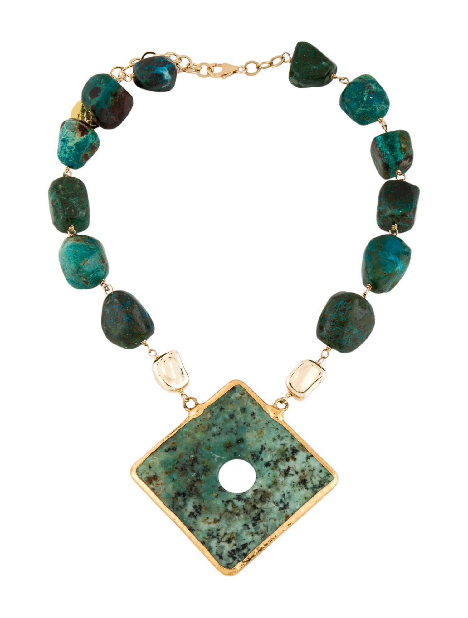 Devon Leigh Green Stone Pendant Necklace