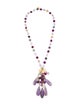 Devon Leigh Purple Stone & Bead Strand Necklace