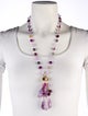 Devon Leigh Purple Stone & Bead Strand Necklace