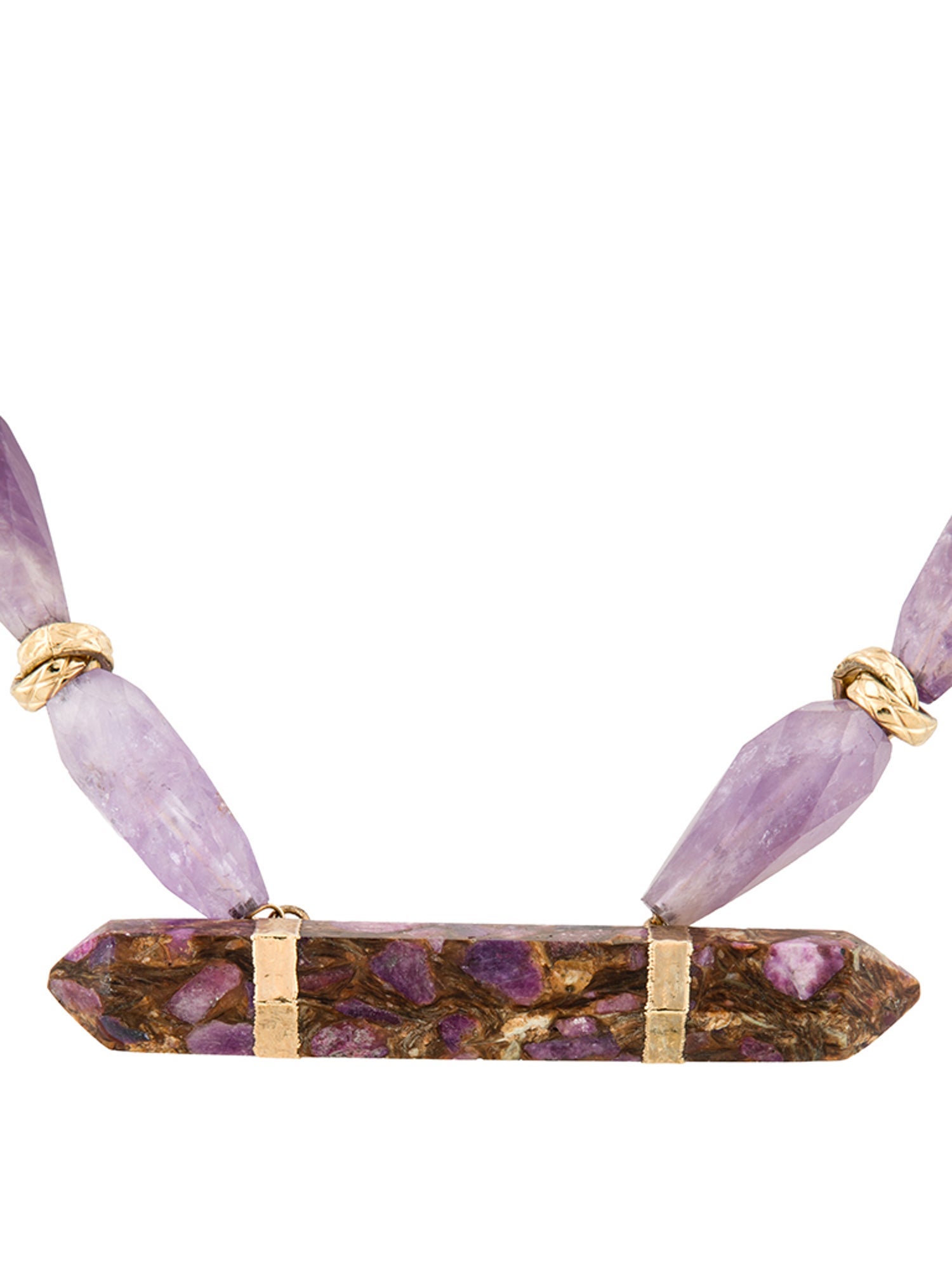 Devon Leigh Purple Stone Choker Necklace