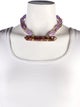 Devon Leigh Purple Stone Choker Necklace