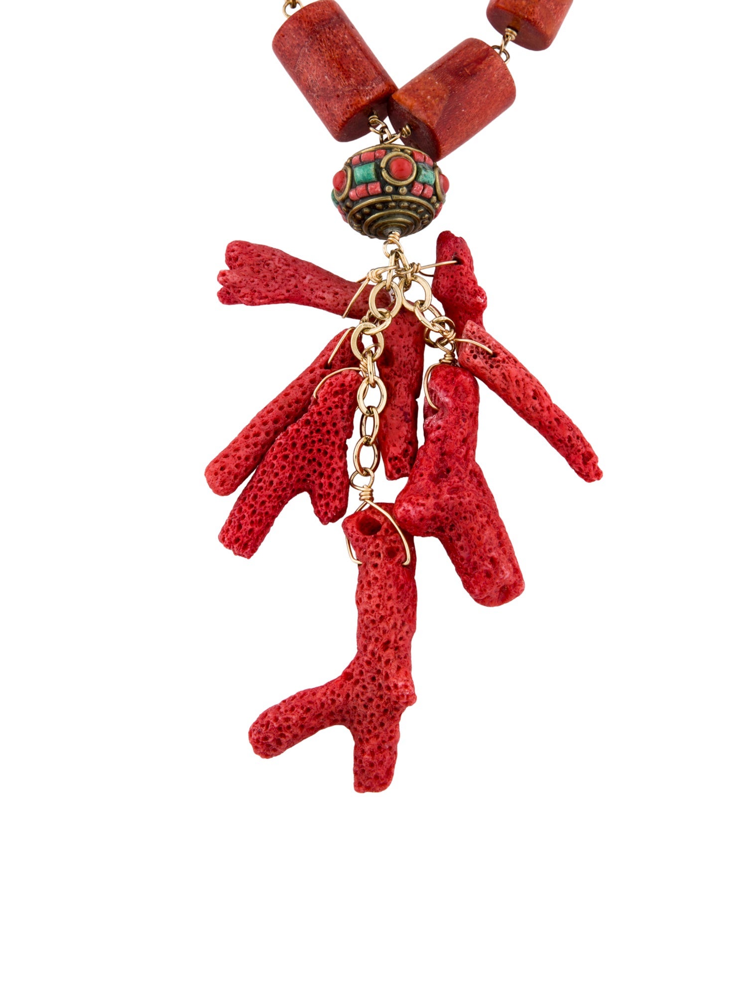 Devon Leigh Stone Bead Strand Lavalier Necklace