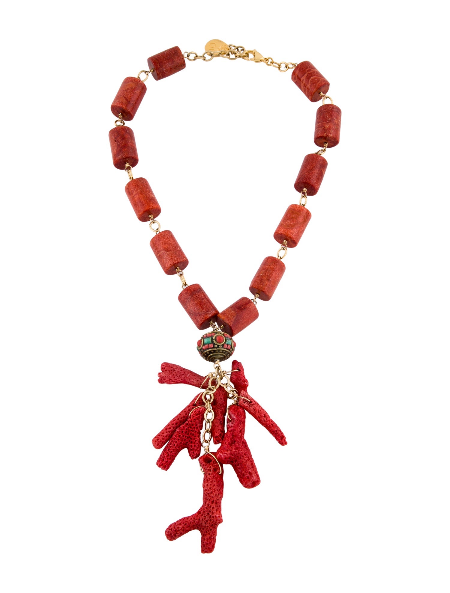 Devon Leigh Stone Bead Strand Lavalier Necklace