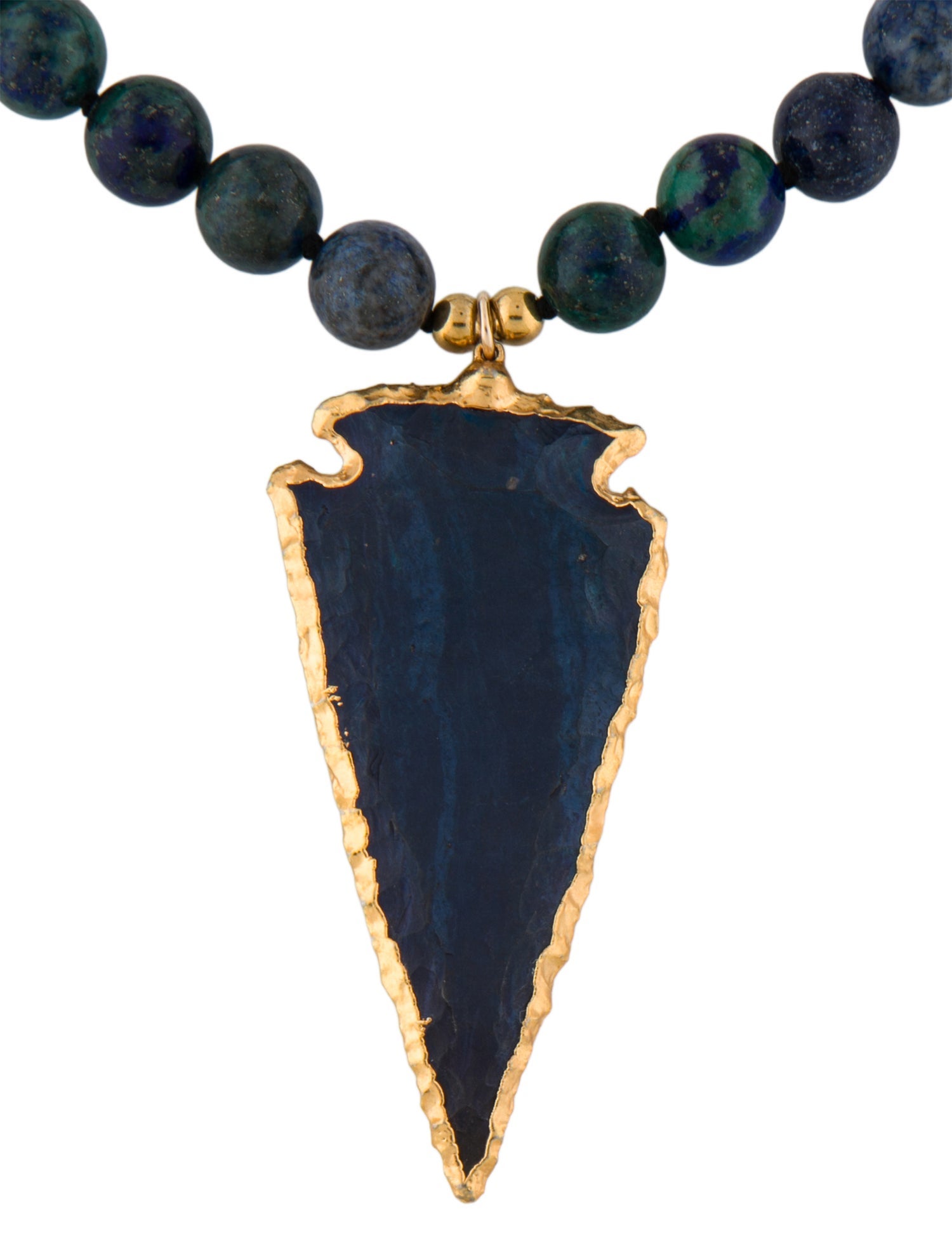 Devon Leigh Stone Arrowhead Bead Pendant Necklace