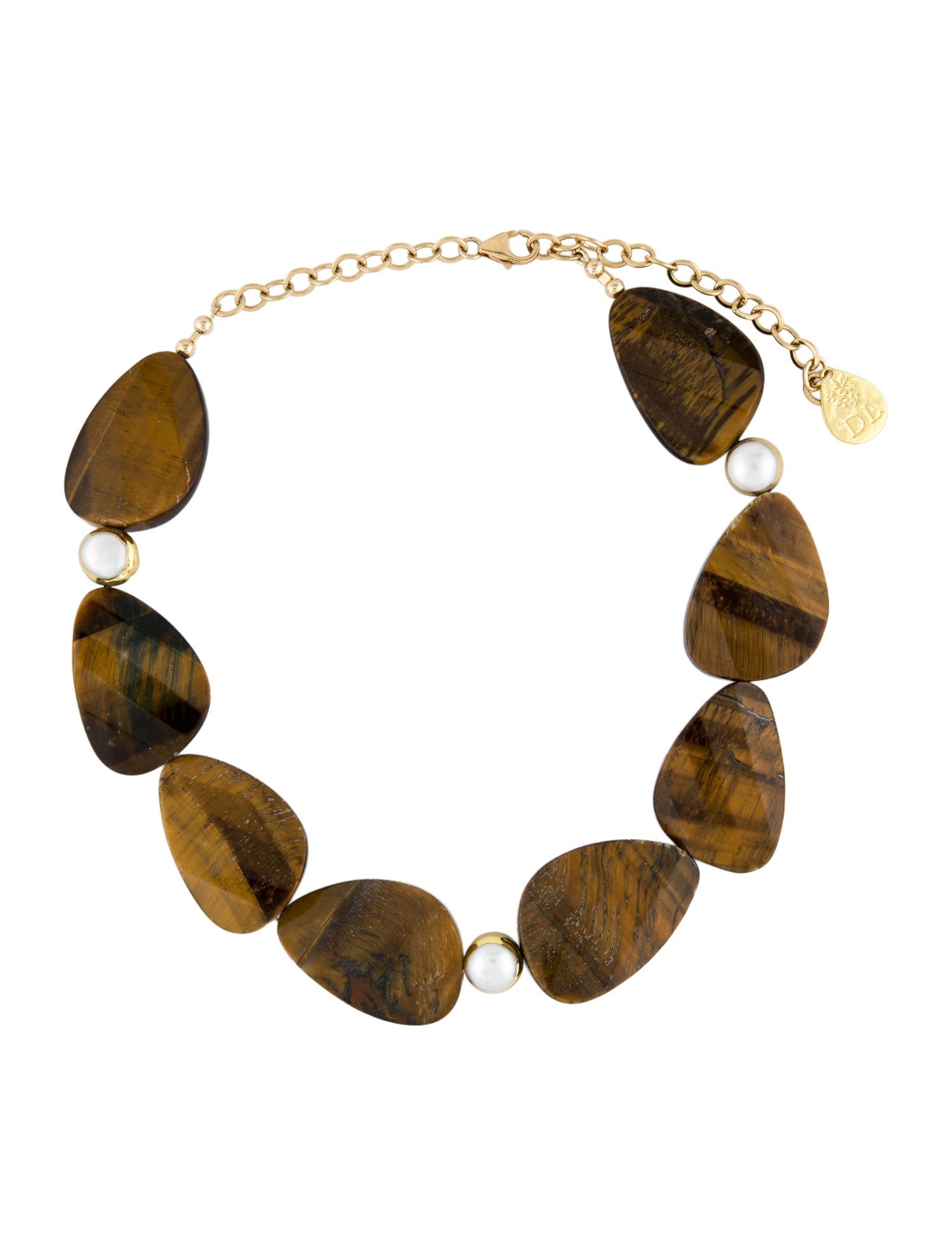 Devon Leigh Pearl & Stone Collar Necklace