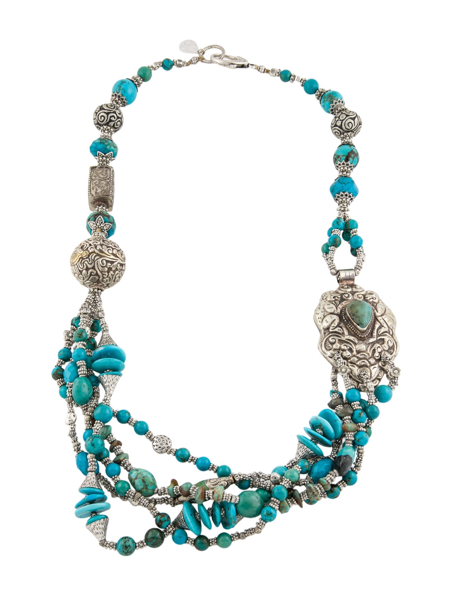 Devon Leigh Stone Multistrand Bead Necklace