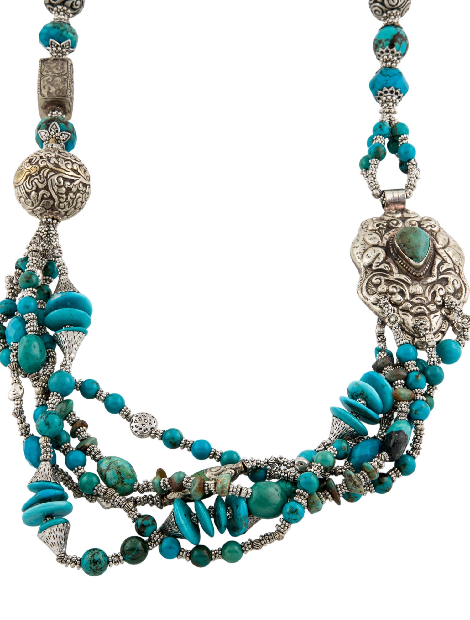 Devon Leigh Stone Multistrand Bead Necklace
