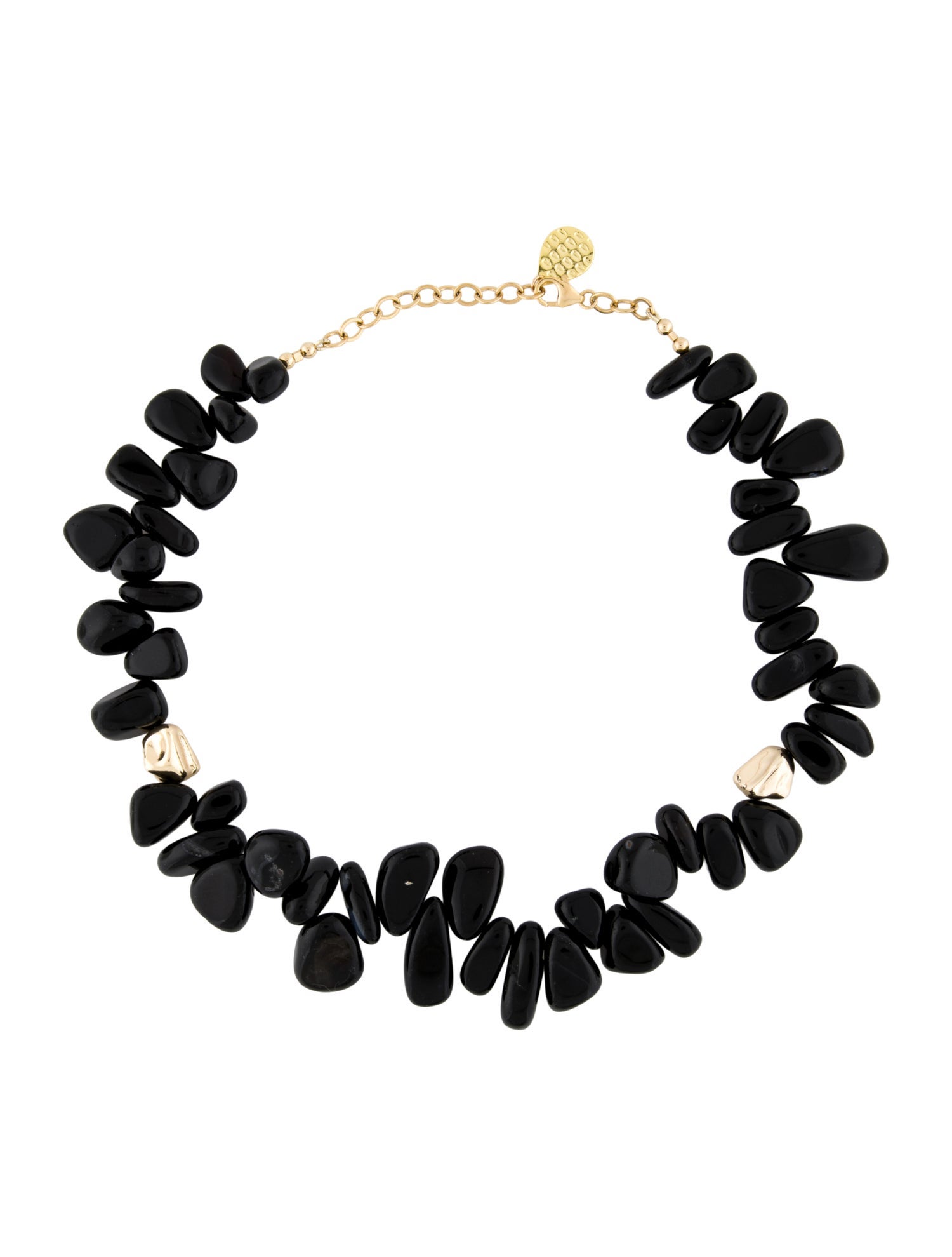 Devon Leigh Black Stone Collar Necklace