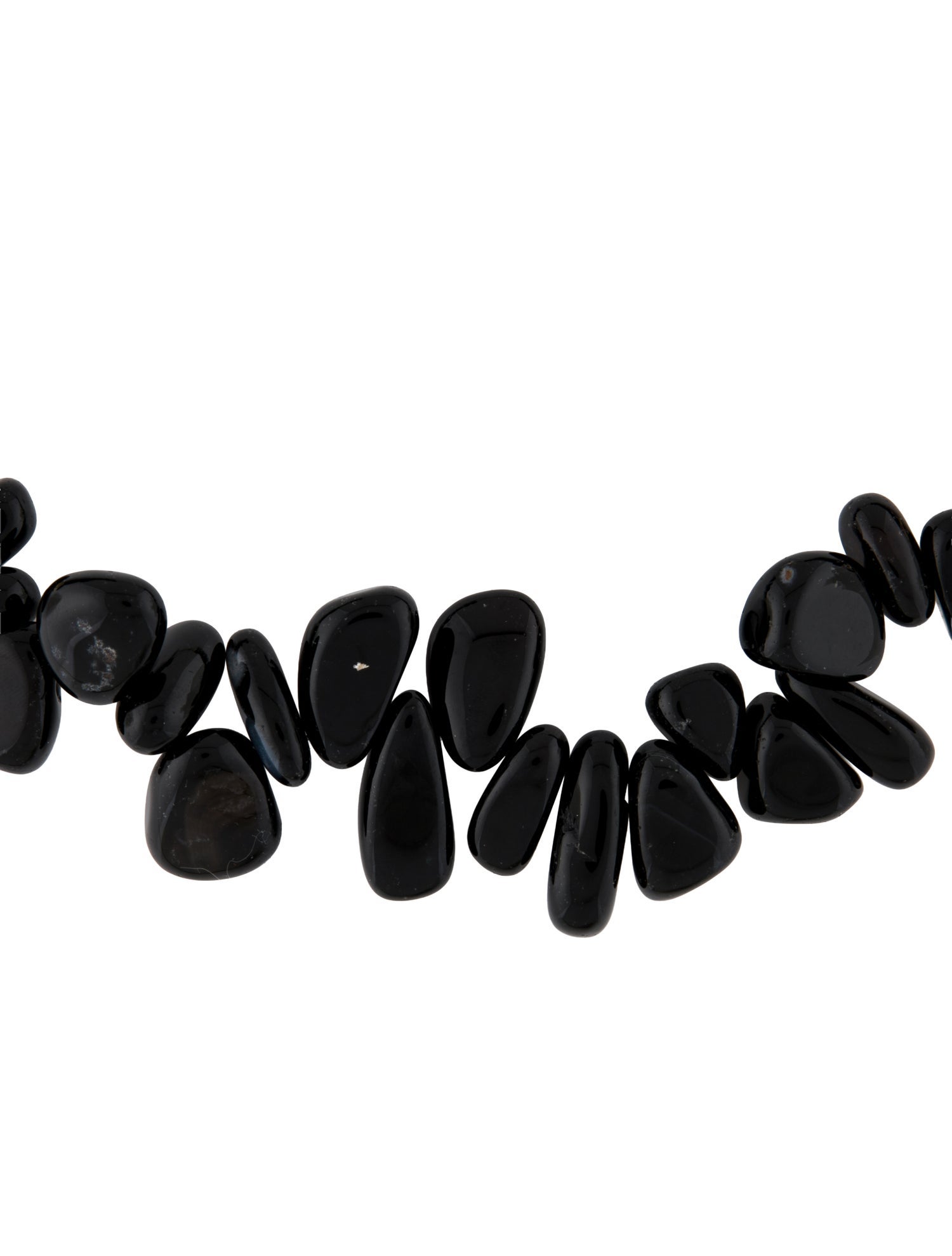 Devon Leigh Black Stone Collar Necklace