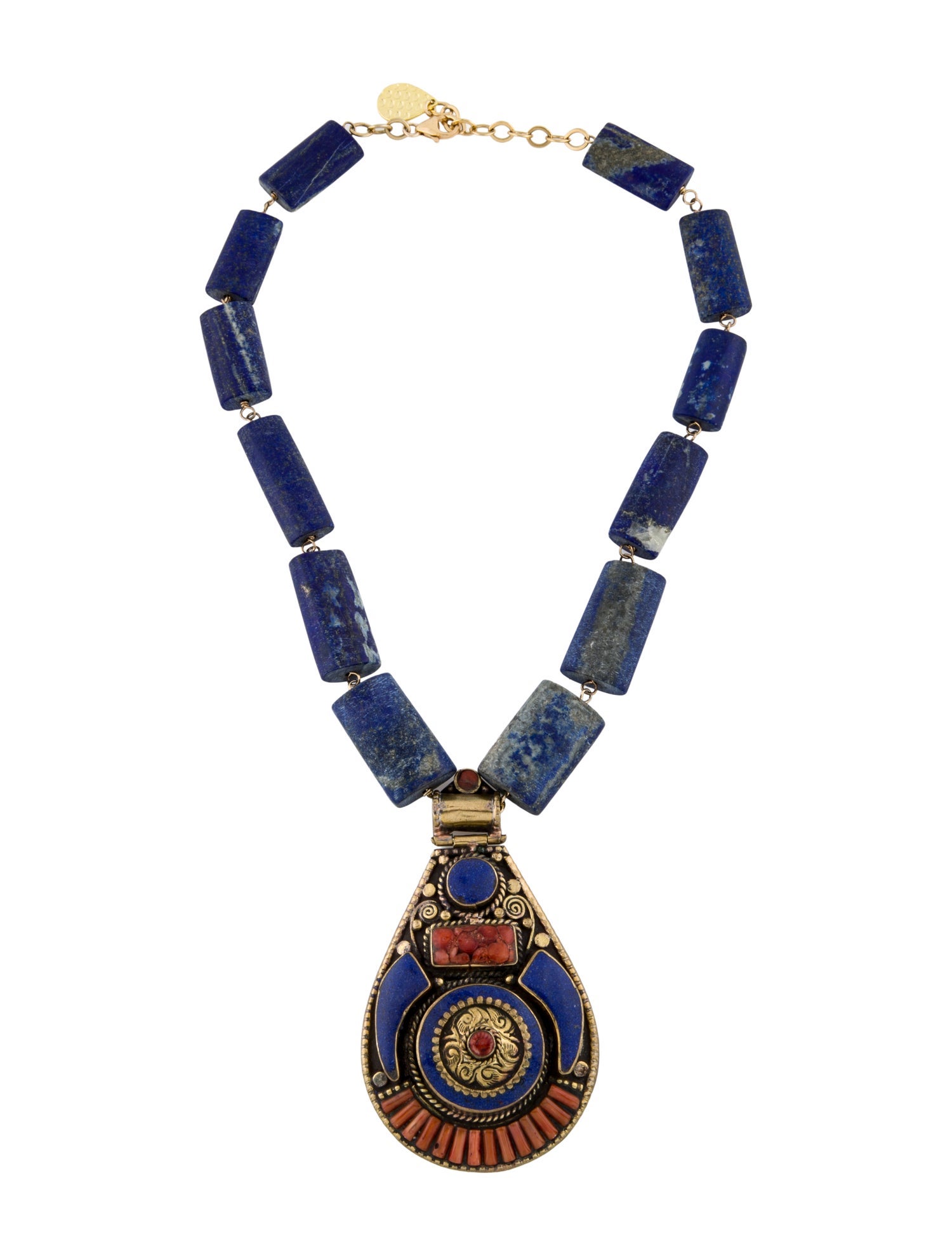 Devon Leigh Stone Bead Strand Pendant Necklace