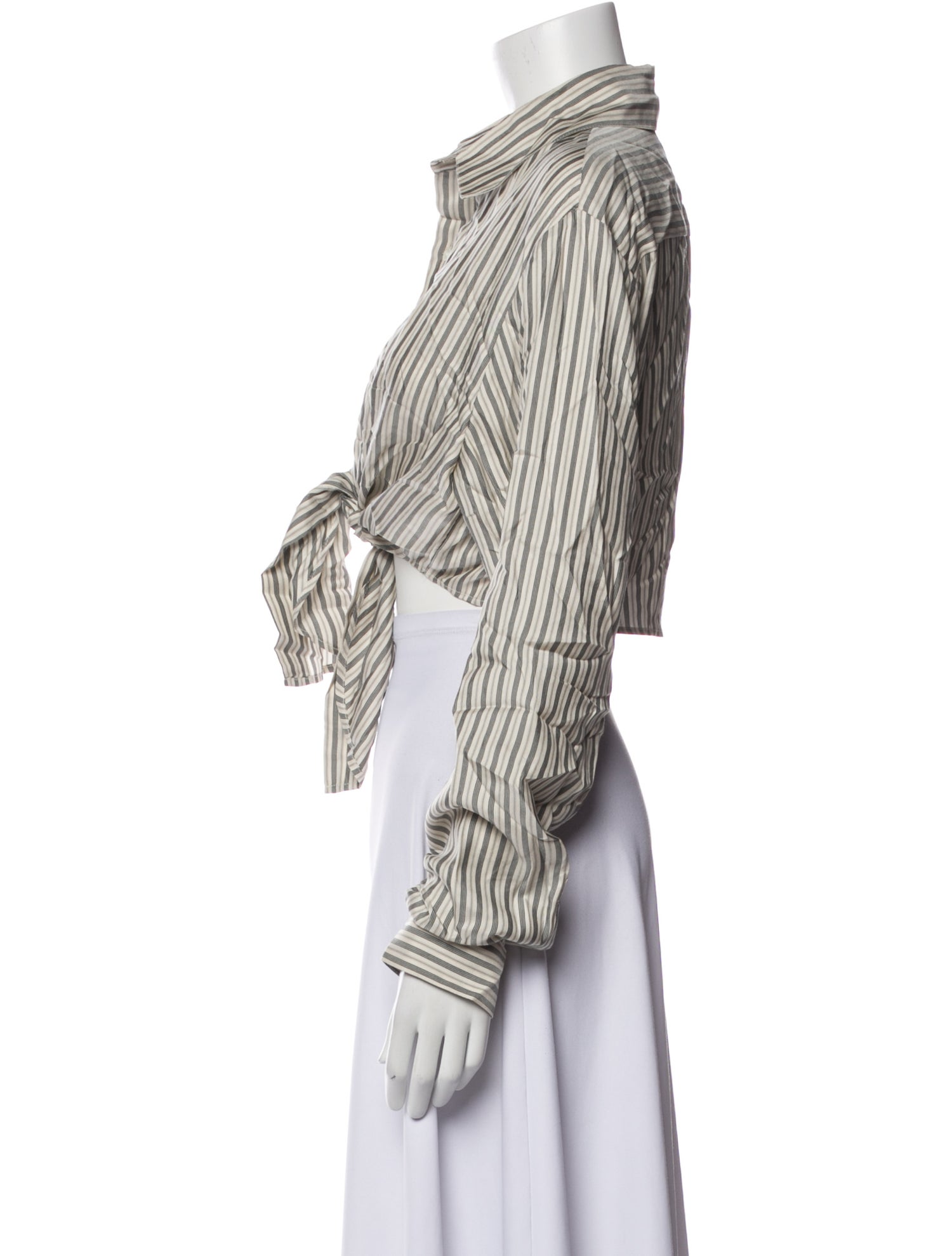 Le Kasha Silk Striped Crop Top w/ Tags