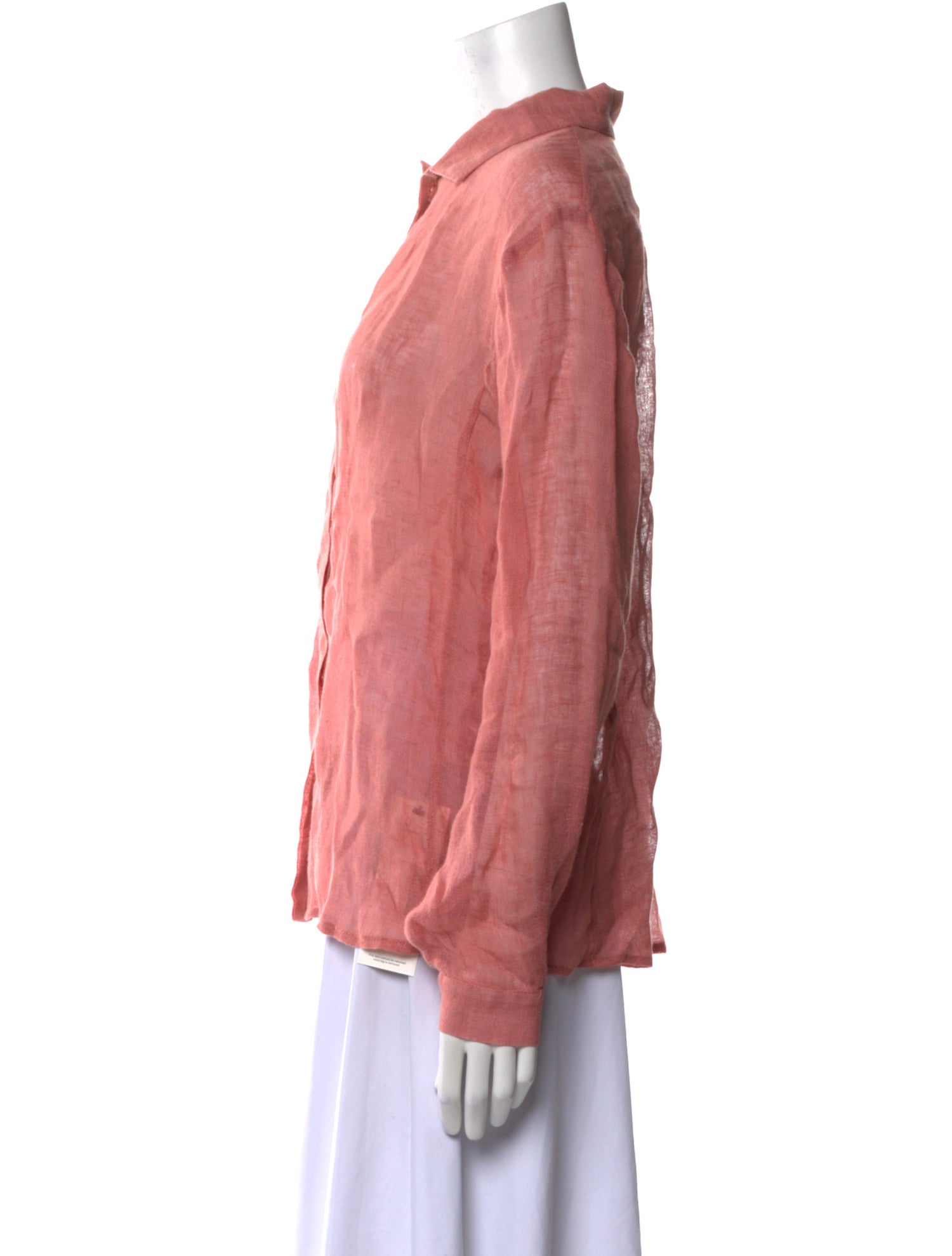 Le Kasha Linen Long Sleeve Button-Up Top