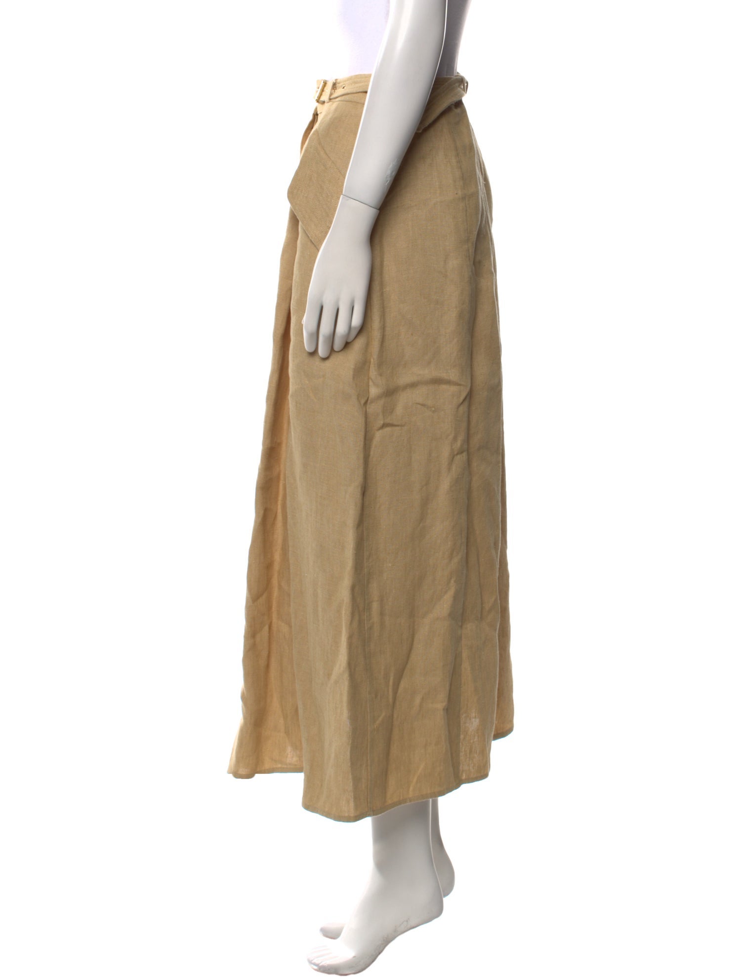 Le Kasha Linen Midi Length Skirt