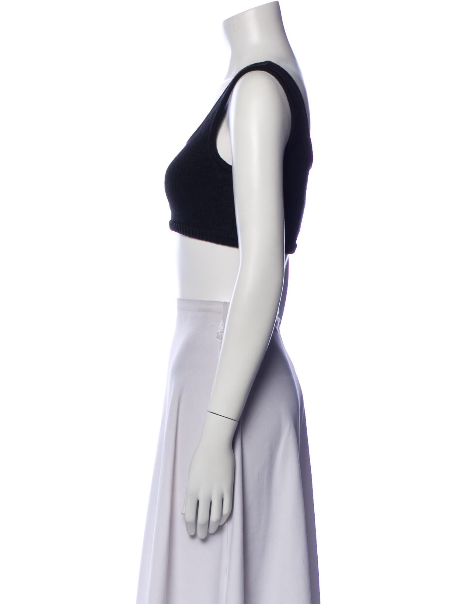 Le Kasha Linen Scoop Neck Crop Top