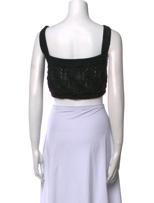 Le Kasha Linen Square Neckline Crop Top