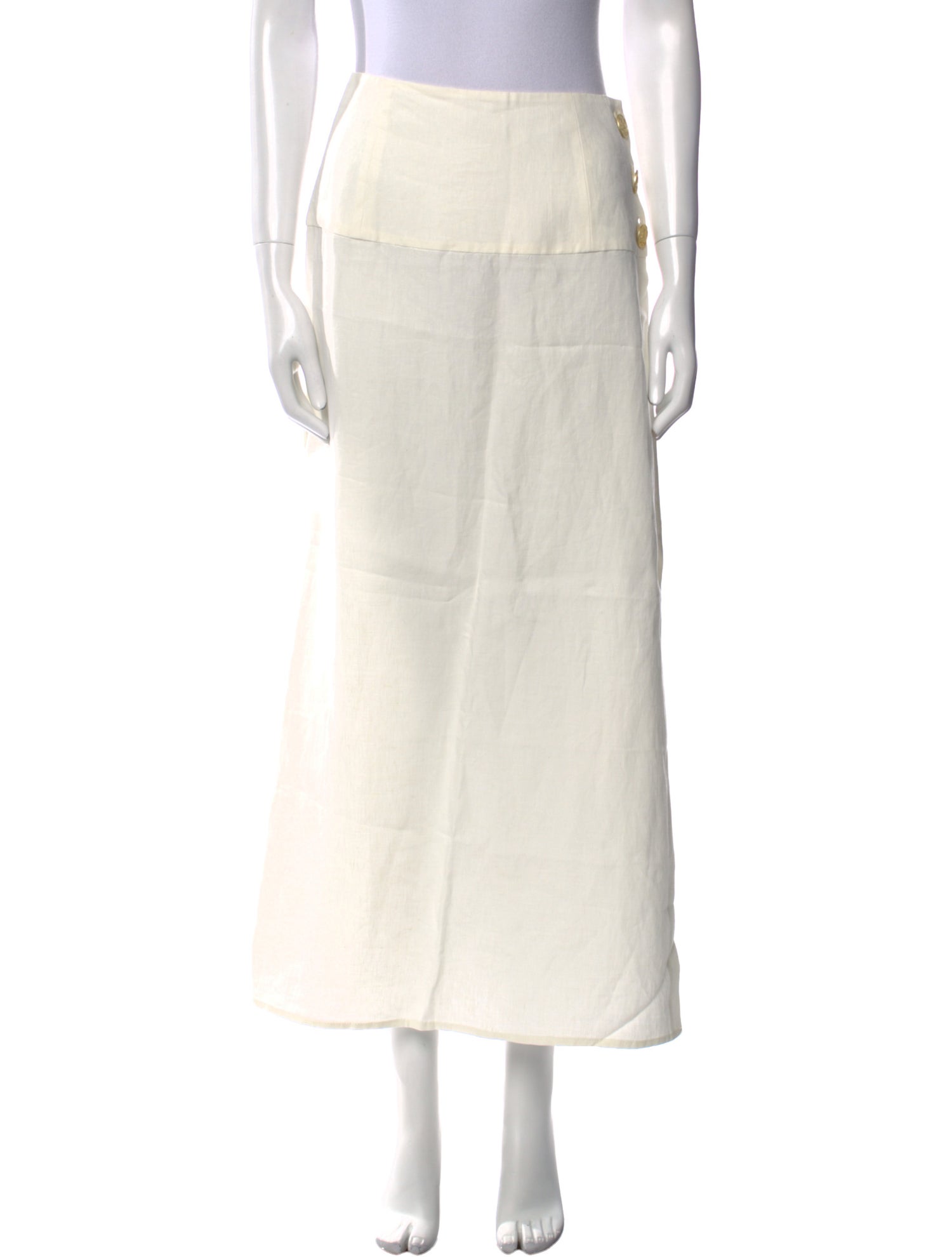 Le Kasha Linen Midi Length Skirt w/ Tags