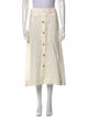 Le Kasha Linen Midi Length Skirt