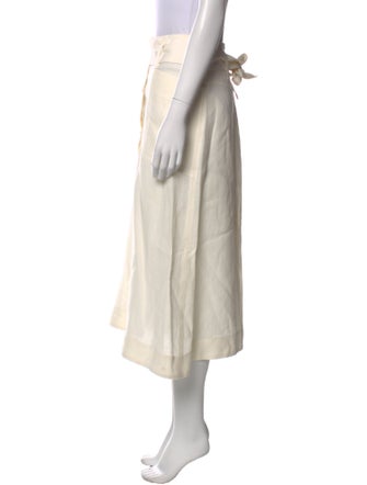 Le Kasha Linen Midi Length Skirt